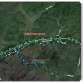 Map showing the location of a wildland fire.