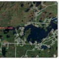 Map showing the location of a fire DFFP responded to on Flat Lake.
