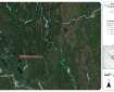A map showing the location of a wildland fire.