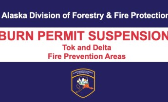 Graphic announcing Burn Permit suspensions.