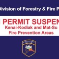 Graphic announcing Burn Permit suspensions.
