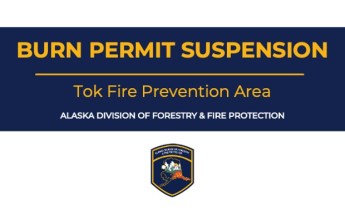 Graphic announcing the suspension of Burn Permits.