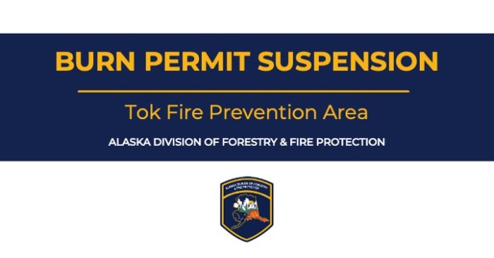 Graphic announcing the suspension of Burn Permits.