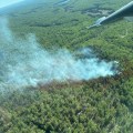 View of retardant drops from the Air attack platform.