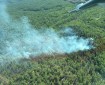 View of retardant drops from the Air attack platform.