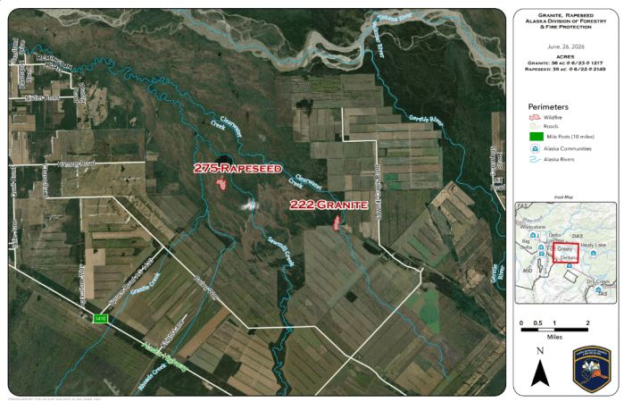 map of Delta Area fires - June 26th 2026