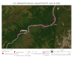 Map of Canyon Fire, located north of the Yukon River and showing the community of Rampart approximately 20 miles to the east.