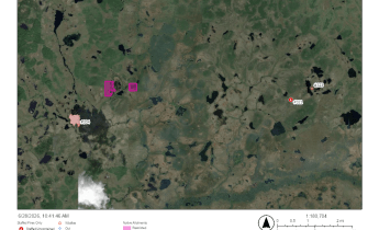 Mingkoket (#321) and Chalatna (#323) fires are very close to each other amidst tundra ponds and are west of Kanuti Fire #304, also located in tundra area with numerous small ponds and waterways. Two Native allotments are to the northeast of Kanuti Fire (#304).