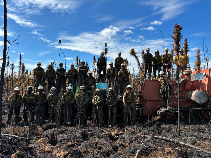 White Mountain Crew stands with the Nodwell on the Rapeseed Fire June 25th 2026