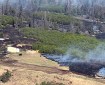 Aerial photo of wildland fire.