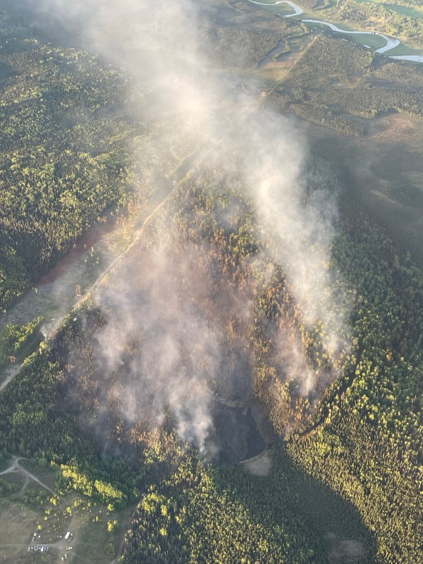 Photo of Grandview Fire taken from Air Attack Plane