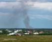 Photo of smoke column, seen from town of Bethel, AK.