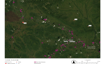 Siruk Fire is south of the Alatna River and northwest of Allakaket. Several Native Allotments are located along the Alatna River.