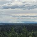 Smoke from the Tatlanika Fire is visible from University Alaska Fairbanks on July 8th 2026