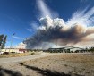Smoke Column from Mukluk Fire is visible to the north of the Tok School.